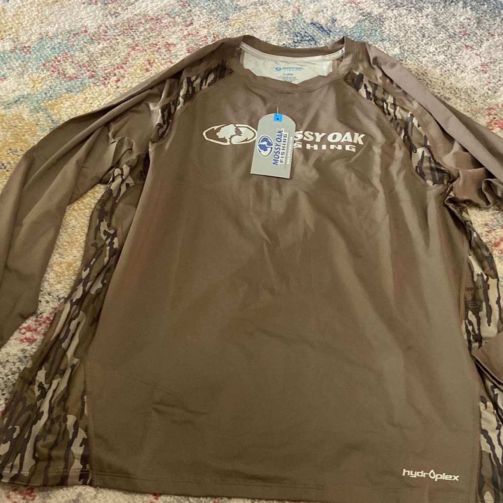 MOSSY OAK MEN'S LONG SLEEVE FISHING TECH SHIRT IN BRANCH SIZE XL - Picture 4 of 8